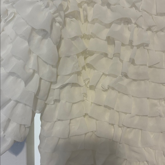 Glamorous Ivory Ruffled Jacket - Picture 3 of 4